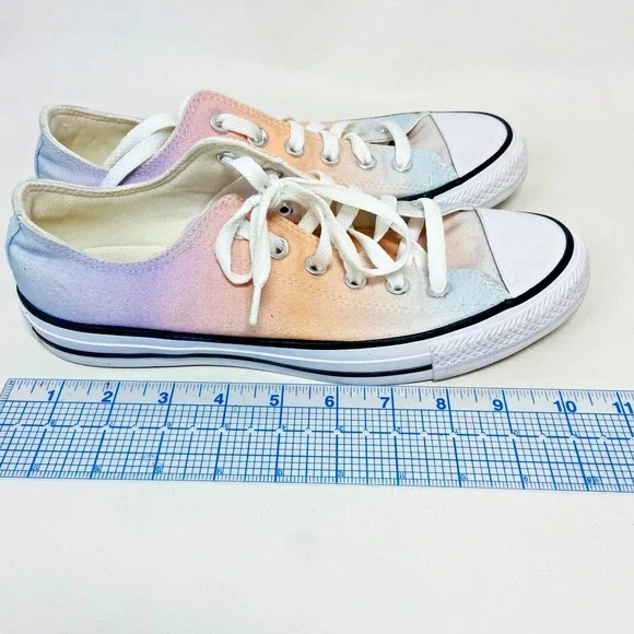 Converse All Star Pastel Tie Dye Sneakers Women's Size 8.5 Low Cut Rainbow Retro - Picture 8 of 9